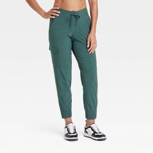 All In Motion - Women's Active Light Mid-Rise Cargo Joggers - All  Green